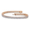 Thumbnail Image 1 of Pear-Shaped Lab-Grown Diamond Tennis Bracelet 5 ct tw 14K Rose Gold 7"