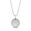Thumbnail Image 3 of Men's Natural Blue Sapphire & Black Diamond Lion Necklace 1/4 ct tw Sterling Silver 24"