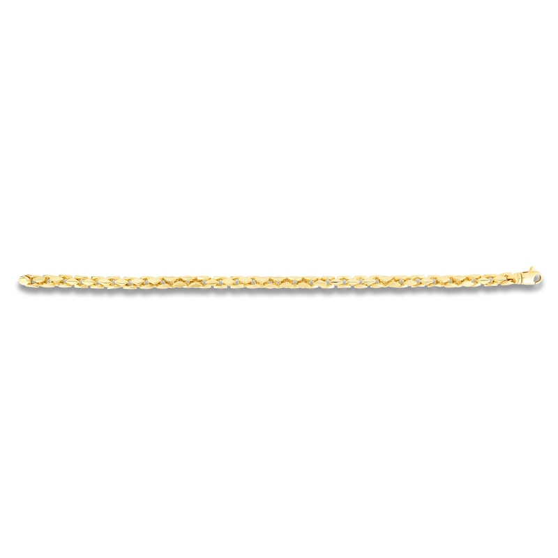 Main Image 2 of Box Chain Bracelet 5mm Solid 14K Yellow Gold 8.25"