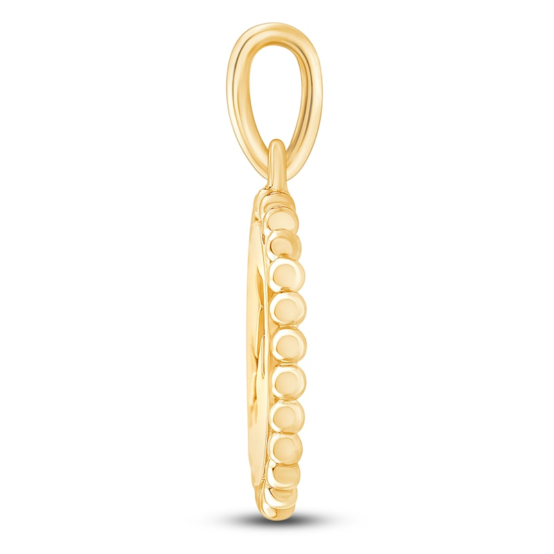 Main Image 2 of Children's Sagittarius Symbol Cutout Bead Frame Charm 14K Yellow Gold