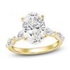 Thumbnail Image 1 of Oval-Cut Lab-Grown Diamond Engagement Ring 4 ct tw 14K Yellow Gold