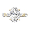 Thumbnail Image 3 of Oval-Cut Lab-Grown Diamond Engagement Ring 4 ct tw 14K Yellow Gold