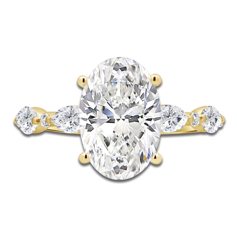 Oval-Cut Lab-Grown Diamond Engagement Ring 4 ct tw 14K Yellow Gold