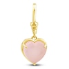 Thumbnail Image 1 of Charm'd by Lulu Frost Heart-Shaped Natural Pink Quartz Charm 10K Yellow Gold