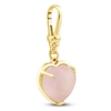 Thumbnail Image 2 of Charm'd by Lulu Frost Heart-Shaped Natural Pink Quartz Charm 10K Yellow Gold