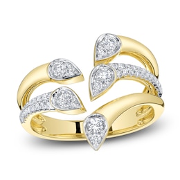 Shy Creation Diamond Multi-Row Cuff Ring 3/8 ct tw 14K Yellow Gold