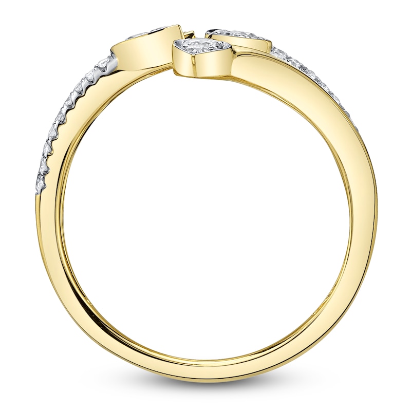 Main Image 4 of Shy Creation Diamond Multi-Row Cuff Ring 3/8 ct tw 14K Yellow Gold