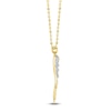 Thumbnail Image 2 of Shy Creation Diamond Angel Wing Necklace 1/5 ct tw 14K Yellow Gold 18"