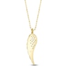 Thumbnail Image 3 of Shy Creation Diamond Angel Wing Necklace 1/5 ct tw 14K Yellow Gold 18"
