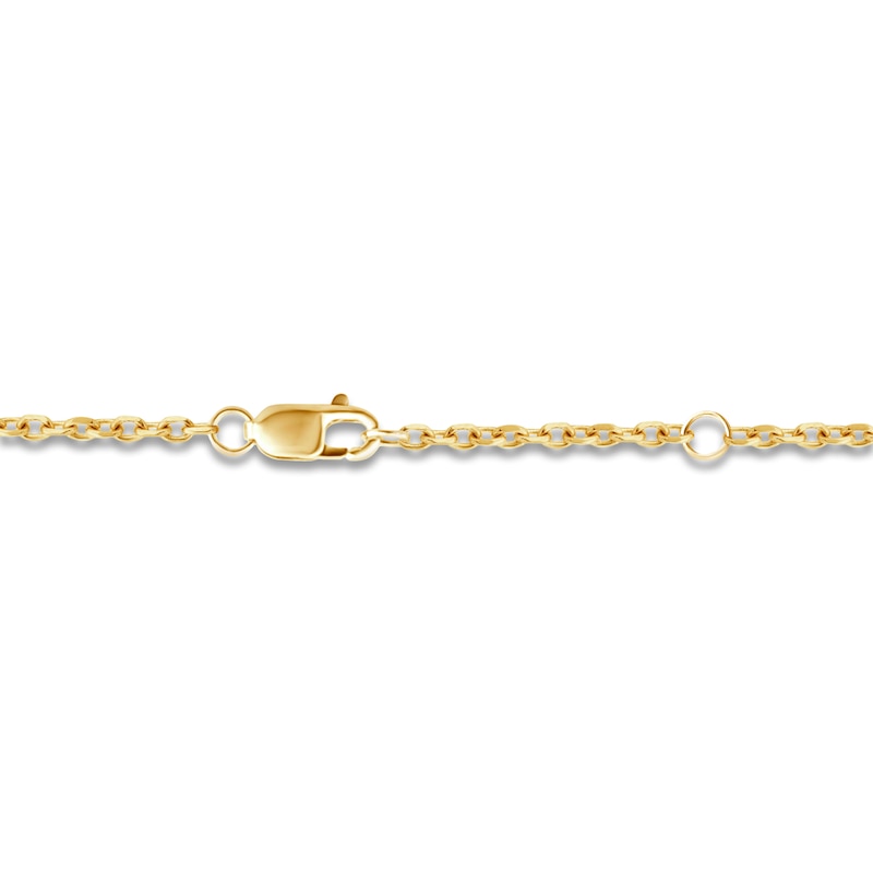 Main Image 3 of Baguette-Cut Natural Brazilian Cruzeiro Tourmaline & Diamond Necklace 3/4 ct tw 14K Yellow Gold 18"