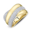 Thumbnail Image 2 of Shy Creation Diamond Pavé Crossover Ring 5/8 ct tw 14K Two-Tone Gold