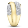 Thumbnail Image 3 of Shy Creation Diamond Pavé Crossover Ring 5/8 ct tw 14K Two-Tone Gold