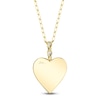 Thumbnail Image 2 of Shy Creation Pear-Shaped Diamond Textured Heart Drop Necklace 1/6 ct tw 14K Yellow Gold 18"