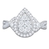 Thumbnail Image 3 of Brilliant Moments Certified Multi-Diamond Pear Halo Engagement Ring 1 ct tw 14K White Gold