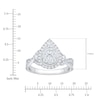 Thumbnail Image 4 of Brilliant Moments Certified Multi-Diamond Pear Halo Engagement Ring 1 ct tw 14K White Gold