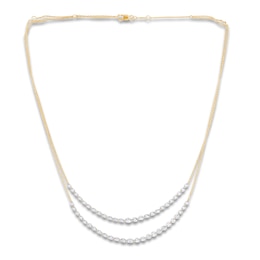 Jared Signature Collection Lab-Grown Diamond Double-Strand Necklace 5 ct tw 14K Yellow Gold 18"