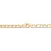 Thumbnail Image 2 of Square Curb Chain Necklace 4mm Solid 14K Yellow Gold 22"