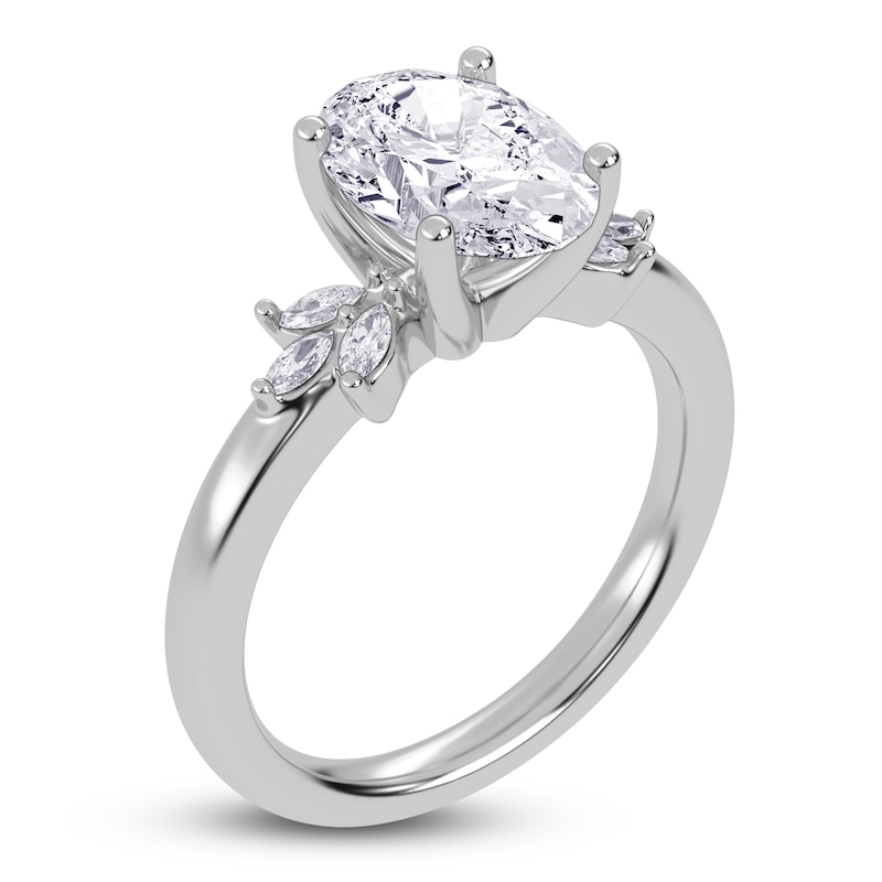 Main Image 2 of Oval-Cut Lab-Grown Diamond Engagement Ring 2-1/6 ct tw 14K White Gold