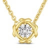 Thumbnail Image 1 of Unspoken Diamond Solitaire Necklace 1/4 ct tw 14K Yellow Gold 18" (I1/I)