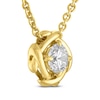Thumbnail Image 2 of Unspoken Diamond Solitaire Necklace 1/2 ct tw 14K Yellow Gold 18" (I1/I)