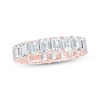 Thumbnail Image 1 of Emerald-Cut Lab-Grown Diamond Eternity Band 5-3/4 to 6-7/8 ct tw 14K Rose Gold