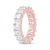 Thumbnail Image 2 of Emerald-Cut Lab-Grown Diamond Eternity Band 5-3/4 to 6-7/8 ct tw 14K Rose Gold