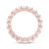 Thumbnail Image 3 of Emerald-Cut Lab-Grown Diamond Eternity Band 5-3/4 to 6-7/8 ct tw 14K Rose Gold