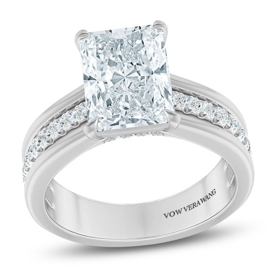 Vera Wang Vow Certified Radiant-Cut Lab-Grown Diamond Engagement Ring 3-1/5 ct tw 14K White Gold
