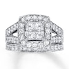 Thumbnail Image 0 of Diamond Bridal Set 2 ct tw Princess-Cut 14K White Gold