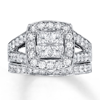Diamond Bridal Set 2 ct tw Princess-Cut 14K White Gold | Jared