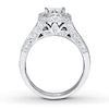 Thumbnail Image 1 of Diamond Bridal Set 7/8 ct tw Princess-Cut 14K White Gold