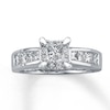 Thumbnail Image 0 of Diamond Engagement Ring 1-1/4 ct tw Princess-cut 14K White Gold