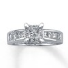 Thumbnail Image 1 of Diamond Engagement Ring 1-1/4 ct tw Princess-cut 14K White Gold