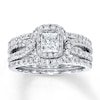 Thumbnail Image 0 of Diamond Bridal Set 1-1/2 ct tw Princess-cut 14K White Gold