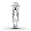 Thumbnail Image 1 of Diamond Bridal Set 1-1/2 ct tw Princess-cut 14K White Gold