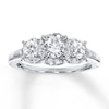 Thumbnail Image 0 of Diamond 3-Stone Ring 1 carat tw Round-cut 14K White Gold