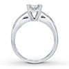 Thumbnail Image 1 of Diamond Engagement Ring 3/4 ct tw Princess-cut 14K White Gold