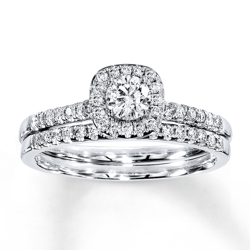 Diamond Bridal Set 1/2 ct tw Round 14K White Gold