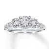 Thumbnail Image 0 of Diamond 3-Stone Ring 1 ct tw Round-cut 14K White Gold