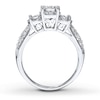 Thumbnail Image 1 of Diamond 3-Stone Ring 1 ct tw Round-cut 14K White Gold