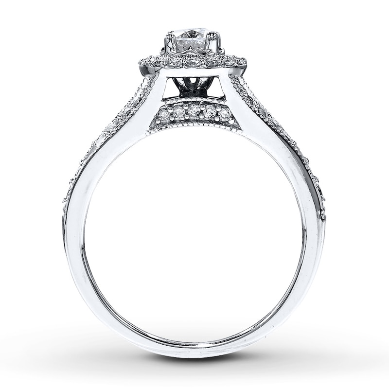 Main Image 2 of Diamond Engagement Ring 5/8 ct tw Round-cut 14K White Gold