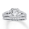 Thumbnail Image 0 of Diamond Bridal Set 7/8 ct tw Princess-cut 14K White Gold