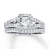 Thumbnail Image 1 of Diamond Bridal Set 7/8 ct tw Princess-cut 14K White Gold