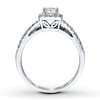 Thumbnail Image 1 of Diamond Bridal Set 7/8 ct tw Princess-cut 14K White Gold