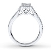 Diamond Ring 1/2 ct tw Princess/Round 14K White Gold
