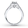 Thumbnail Image 2 of Diamond Ring 1/2 ct tw Princess/Round 14K White Gold