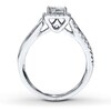 Thumbnail Image 1 of Diamond Ring 1/2 ct tw Princess/Round 14K White Gold