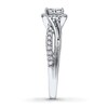 Thumbnail Image 3 of Diamond Ring 1/2 ct tw Princess/Round 14K White Gold