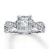 Thumbnail Image 0 of Diamond Engagement Ring 1 ct tw Princess-cut 14K White Gold
