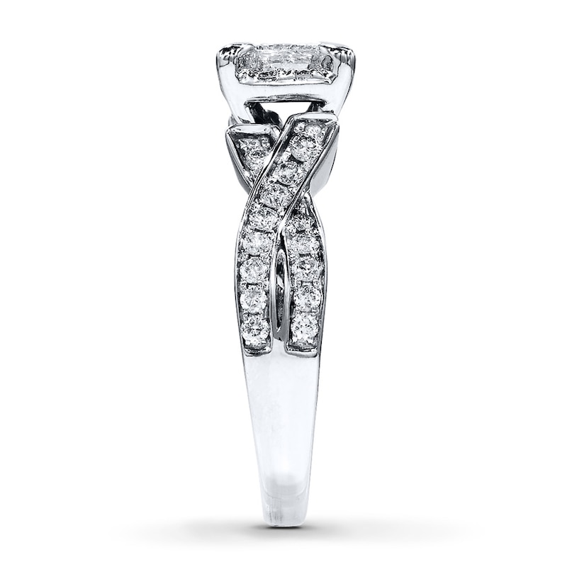 Diamond Engagement Ring 1 ct tw Princess-cut 14K White Gold